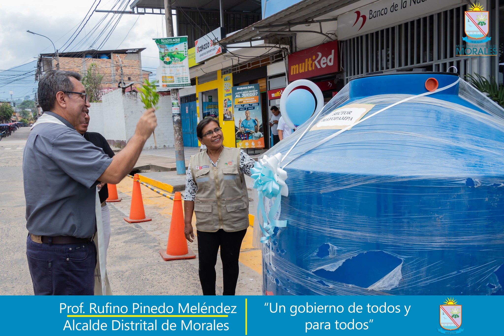 MUNICIPALIDAD DE MORALES ENTREGÓ TANQUES DE AGUA A DIEZ COMUNIDADES. 